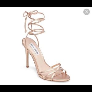 Gold Clarissa Wrap Heel Sandal Cochella Vibes